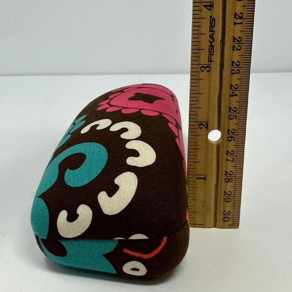 Vera Bradley Lola Floral Hard Clamshell Eyeglass Case Brown Pink Green Blue B0